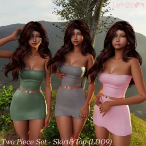 Stylish Two Piece Set – Skirt & Top Sims 4 CC