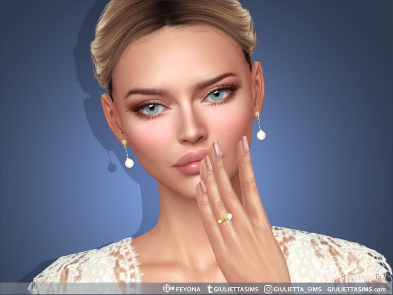 Elegant Pearl Engagement Ring 2 sims 4 cc pearl engagement ring 2