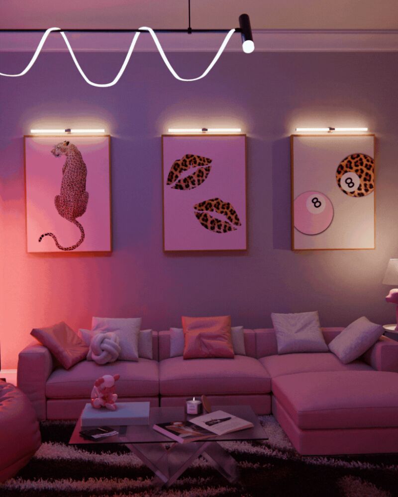 Pink & Leopard Paintings by Nyxohity 2 sims 4 cc pink leopard paintings by nyxohity 2