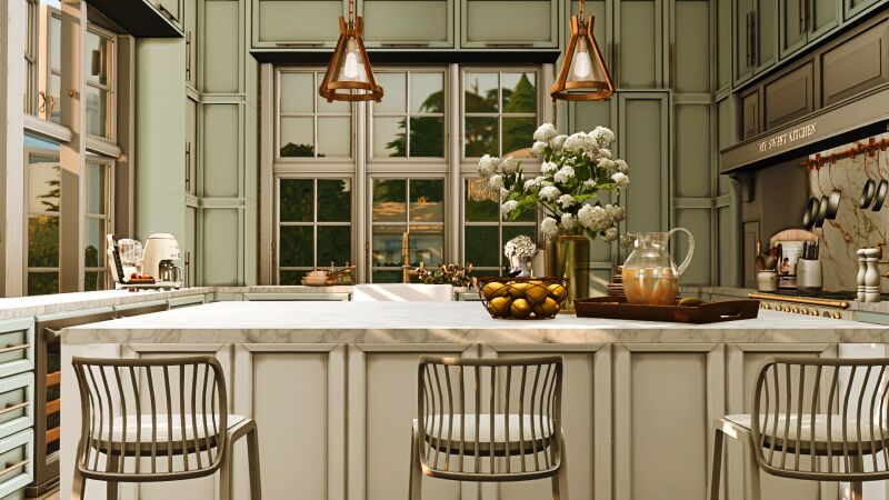 Charming Portside Cottage 7 sims 4 cc portside cottage by simmervlogs 2