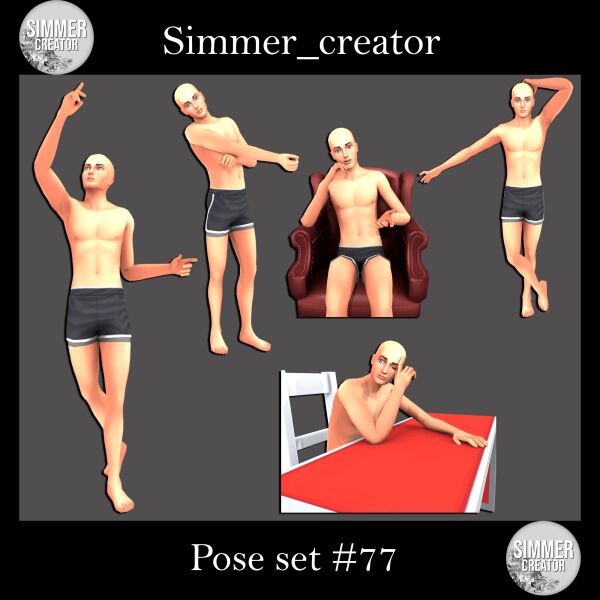 Pose Set #77 by Meow_Creator 1 Pose Set #77 by Meow_Creator Sims 4 CC
