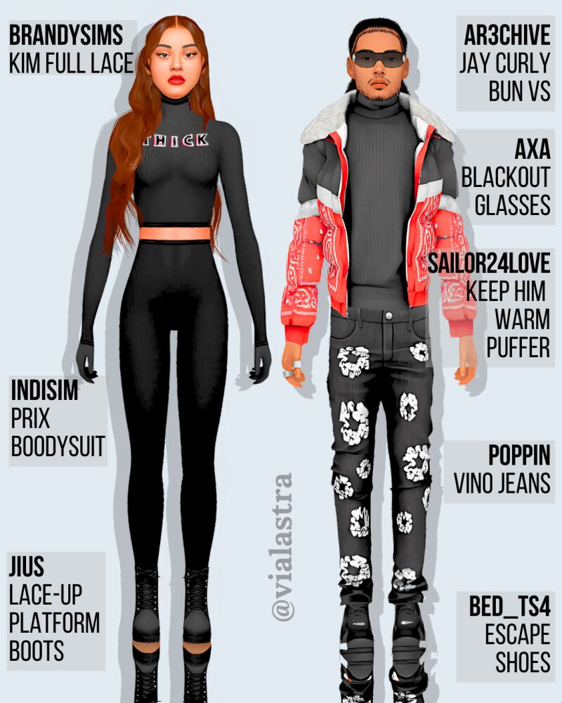 Baddies Besties Lookbook Series Pt 3 5 sims 4 cc pt 3 of the baddies besties lookbook series by vialastra 2