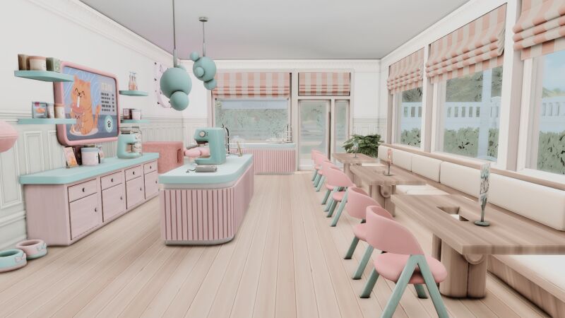Purr Cat Café - Brindleton Bay 5 sims 4 cc purr cat cafe brindleton bay by purr cat cafe brindleton bay 3
