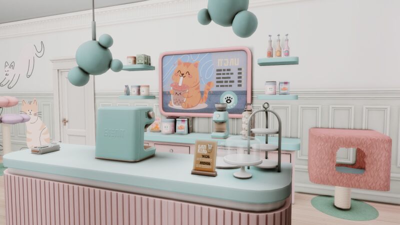Purr Cat Café - Brindleton Bay 2 sims 4 cc purr cat cafe brindleton bay by purr cat cafe brindleton bay 4