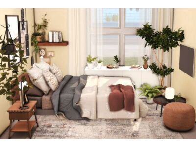 Stylish Reli Bedroom by Miwisimsie Sims 4 CC