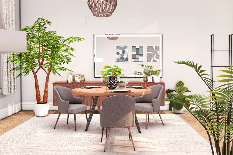 Stylish Rilma Dining Room Design 3 sims 4 cc rilma dining room by miwisimsie 2