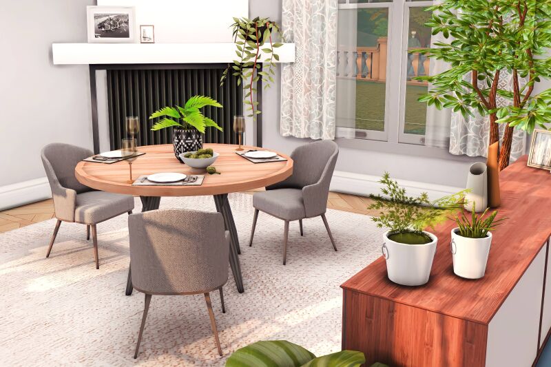 Stylish Rilma Dining Room Design 2 sims 4 cc rilma dining room by miwisimsie 4