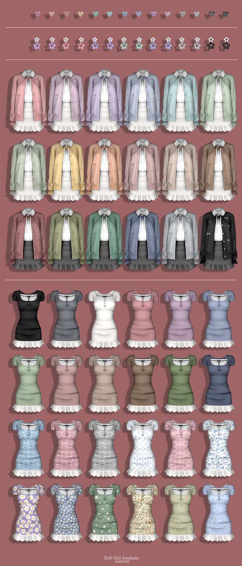 Soft Girl Aesthetic 2 sims 4 cc rimings soft girl aesthetic 2