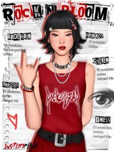 Rock ‘N’ Bloom Pack by Wotunciba Sims 4 CC