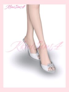 Rose Leather Heeled Sandals by KkmiSims4 Sims 4 CC
