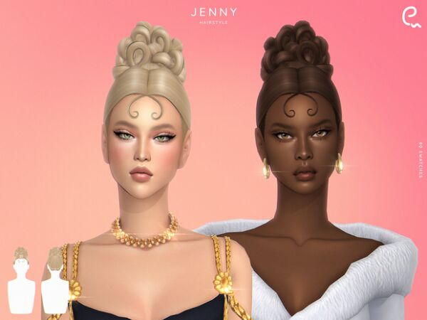 Rosebeth Hairstyle: A Stylish Updo for All Ages 2 sims 4 cc rosebeth hairstyle by enriques4 2