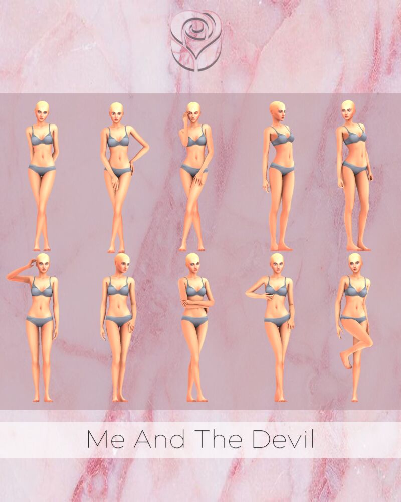 ME And The Devil - Roselipa Poses 2 sims 4 cc roselipa me and the devil 2