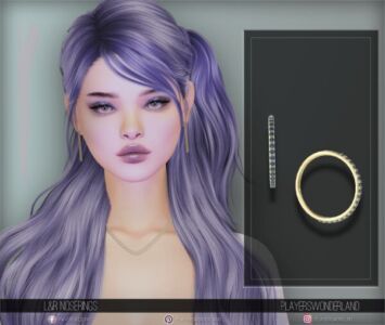 Stunning Round Cut Gemstone Noserings Sims 4 CC