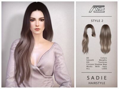 Sadie – Style 2 Hairstyle Sims 4 CC