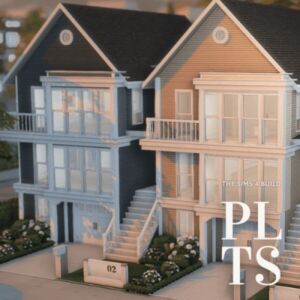 Stylish San Sequia Townhouses Design Sims 4 CC
