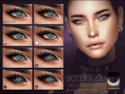 Sclera 01: Unique Eye Enhancement Sims 4 CC