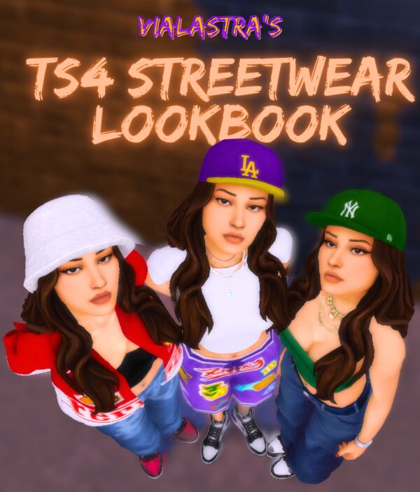 Stylish Streetwear Lookbook by Vialastra Sims 4 CC