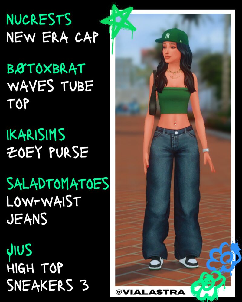 sims 4 cc simple streetwear style lookbook by vialastra 2