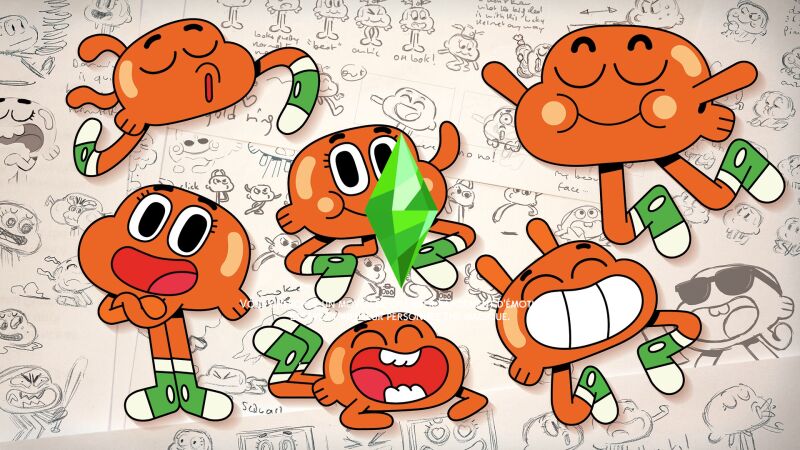 Sims 4 Gumball & Darwin Loading Screen 2 sims 4 cc sims 4 gumball darwin loading screen by teddie kusuo 2