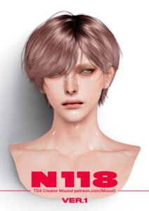 Moood Hair N118 – VER1 Sims 4 CC