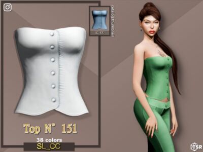 Stylish SL_Top_151 for Women Sims 4 CC