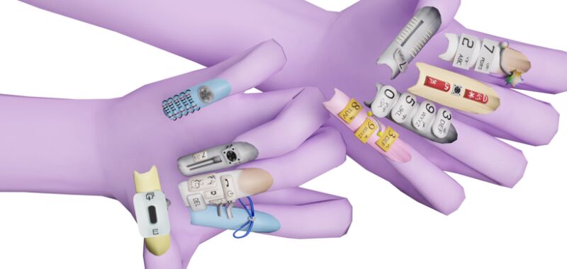 sims 4 cc sony nails by nsves 2