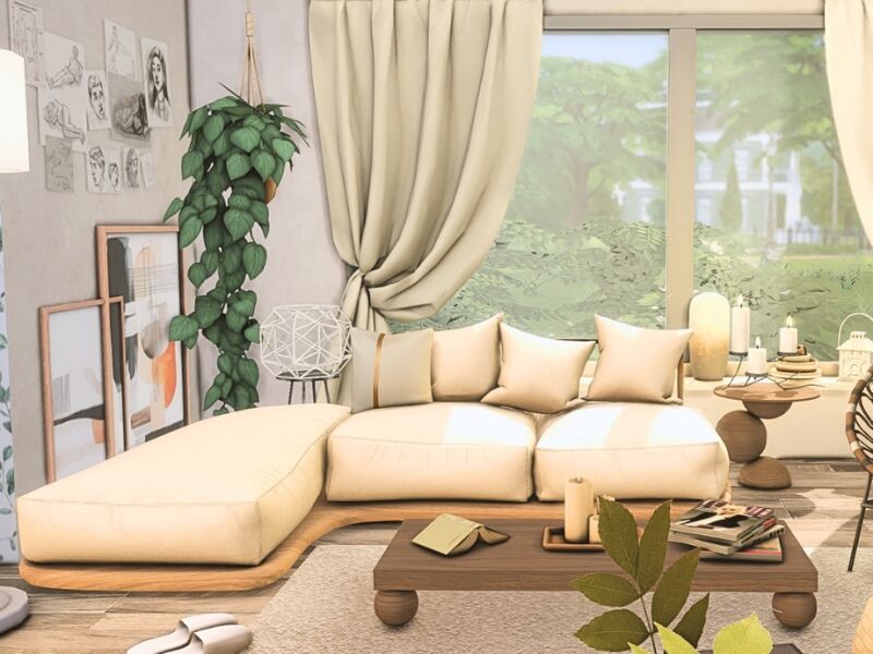 Stone • Living Room 2 sims 4 cc stone living room 5