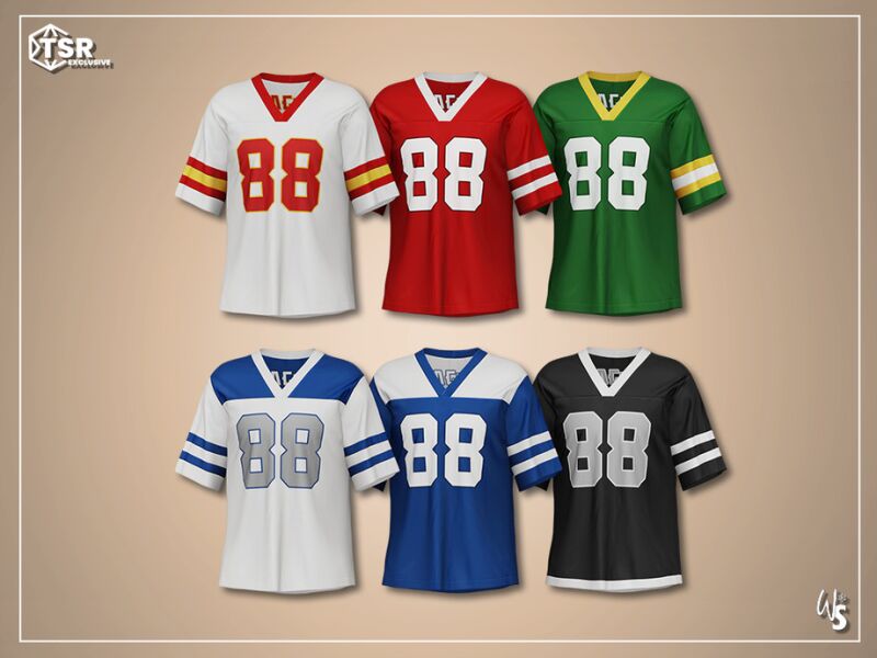 Street Set - Football Jersey 2 sims 4 cc street set football jersey 2