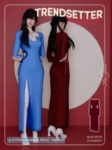Tamika Dress By Miss.Valentine Sims 4 CC