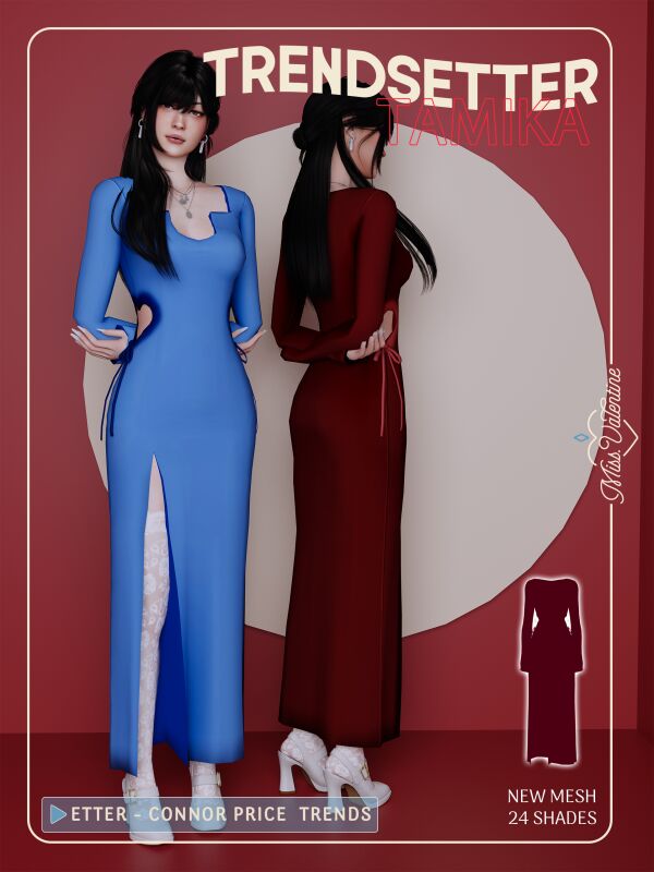 Tamika Dress By Miss.Valentine 1 Tamika Dress By Miss.Valentine Sims 4 CC