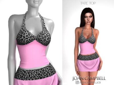 Stylish Tate Top by Joan Campbell Beauty Sims 4 CC