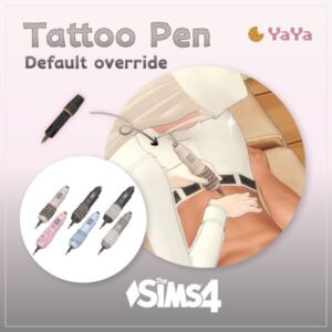 TattooPen Default Override by Yaya_Sims Sims 4 CC