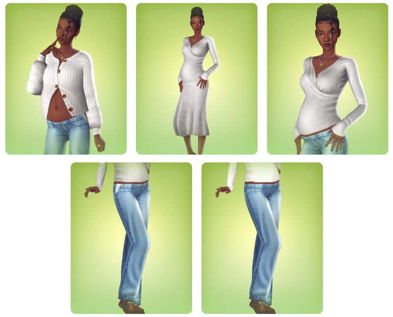 sims 4 cc the avocado maternity clothing set by serenity cc 2