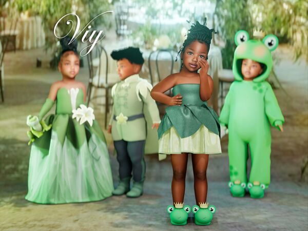 Adorable Tiana Dress for Toddlers 1 Adorable Tiana Dress for Toddlers Sims 4 CC