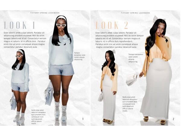 Tiffany Spring Lookbook 1 & 2 1 Tiffany Spring Lookbook 1 & 2 Sims 4 CC