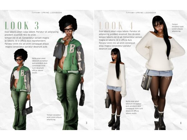 Tiffany Spring Lookbook 3 & 4 1 Tiffany Spring Lookbook 3 & 4 Sims 4 CC