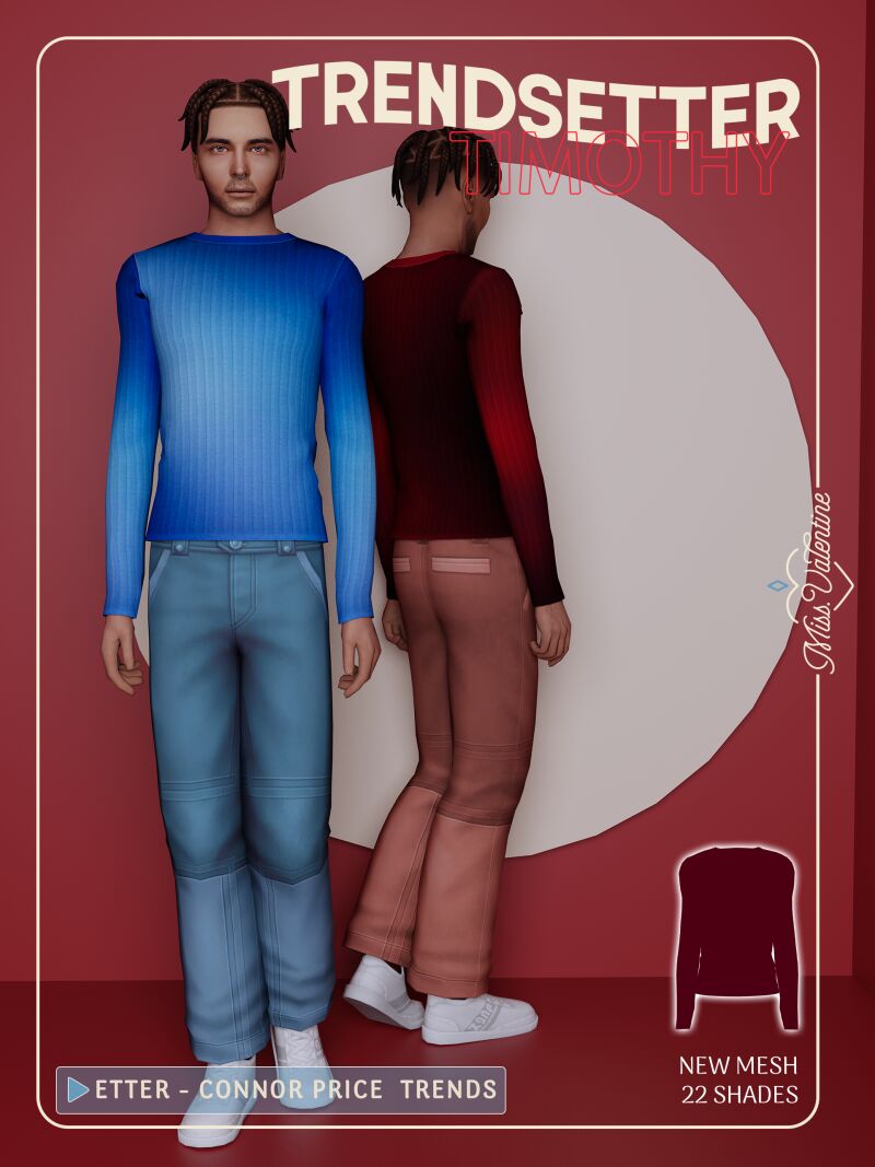 Stylish Timothy Top by Miss.Valentine 3 sims 4 cc timothy top by miss valentine 3