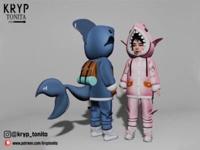 Toddler Shark Let’s Go For A Walk Sims 4 CC