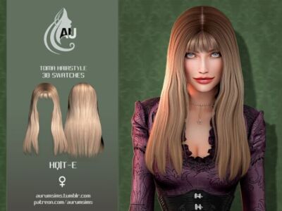 Toma – Stunning Long Hairstyle Sims 4 CC