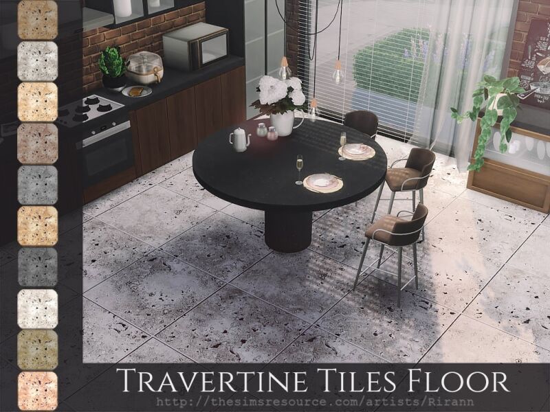 sims 4 cc travertine tiles floor 2