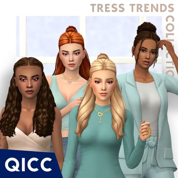 Stylish Hair Collection by Quirky Introvert 1 Stylish Hair Collection by Quirky Introvert Sims 4 CC