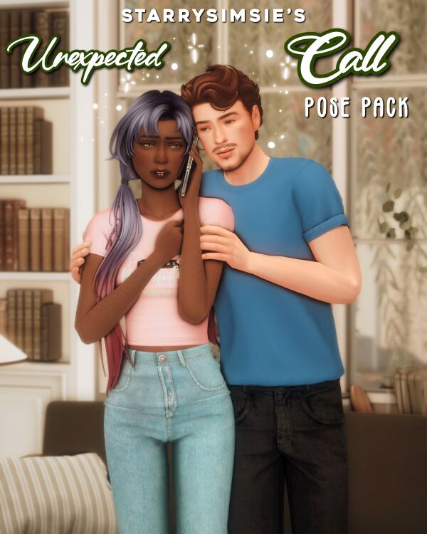 Unexpected Call - Pose Pack 1 Unexpected Call – Pose Pack Sims 4 CC