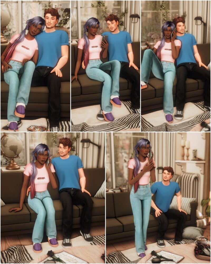 Unexpected Call - Pose Pack 3 sims 4 cc unexpected call pose pack by starrysimsie 2