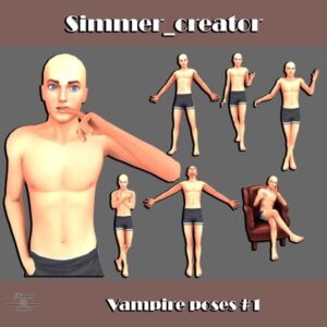 Vampire Poses #1 By Meow_Creator Sims 4 CC