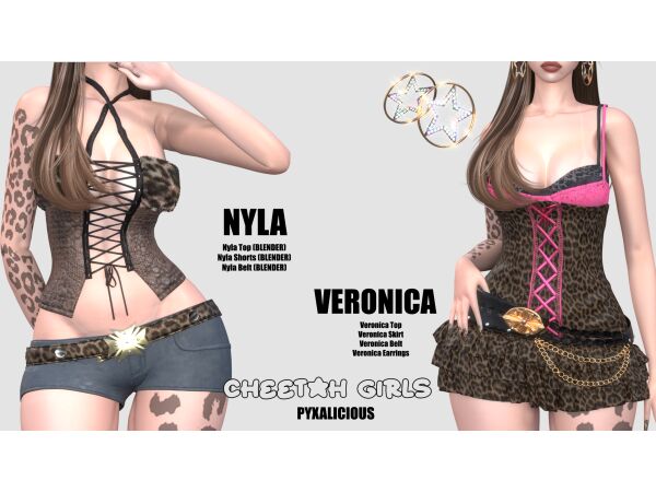 Veronica Set by Pyxalicious 1 Veronica Set by Pyxalicious Sims 4 CC