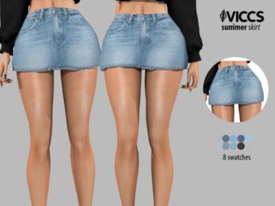 VICCS Summer Skirt for Teens to Elders Sims 4 CC