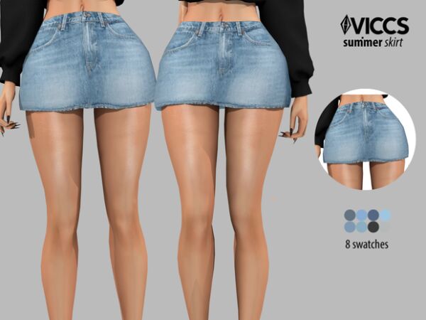 VICCS Summer Skirt for Teens to Elders 1 VICCS Summer Skirt for Teens to Elders Sims 4 CC