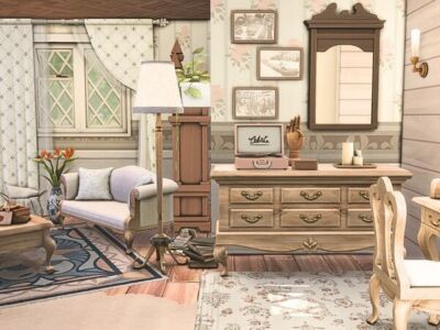 Vintage Living Room Sims 4 CC
