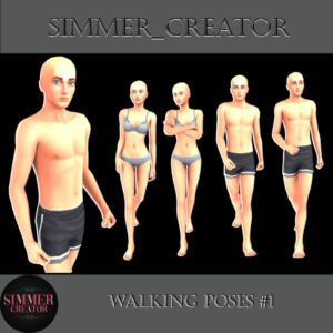 Dynamic Walking Poses for Storytelling Sims 4 CC