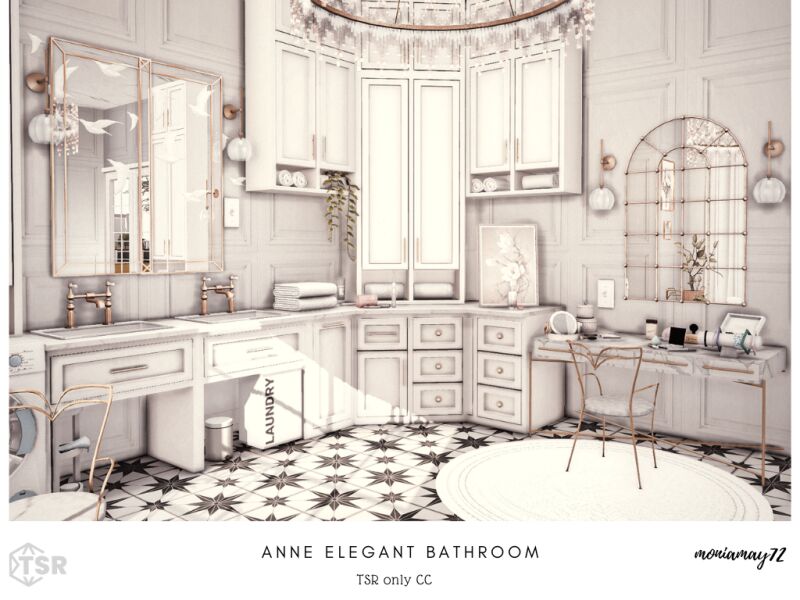 Classy White Bathroom Design 4 sims 4 cc white classy bathroom 6